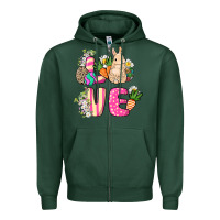 Sports Green Love Easter Zipper Hoodie - NancyCooperArtShop