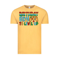 Vintage Mustard birthday boy to level up Vintage Tee - JahusDesignShop