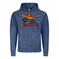 Vintage Denim easily distracted by trucks Vintage Hoodie - MaliasSmallBusiness