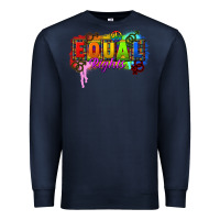 Navy Equal rights Premium Sweatshirt - CowGirlArtShop