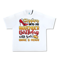 White stepping into my november birthday Urban Heavy Tee - MaliasSmallBusiness