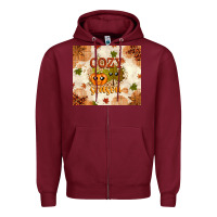 Burgundy Fall Cozy Season Zipper Hoodie - texasbilliewilder