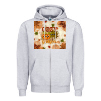 Heather Grey Fall Cozy Season Zipper Hoodie - texasbilliewilder