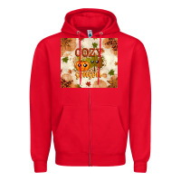 Red Fall Cozy Season Zipper Hoodie - texasbilliewilder