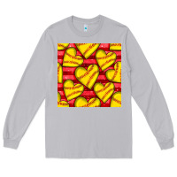 Moon Dust softball hearts seamless pattern Long Sleeve Tee - BundleAndBundleShop