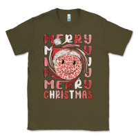 Army Green merry christmas smiling face Classic Tee - MaliasSmallBusiness