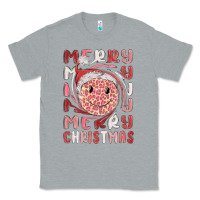 Heather Grey merry christmas smiling face Classic Tee - MaliasSmallBusiness