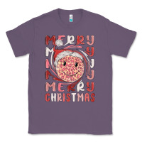 Lavender merry christmas smiling face Classic Tee - MaliasSmallBusiness