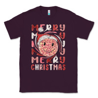 Plum merry christmas smiling face Classic Tee - MaliasSmallBusiness