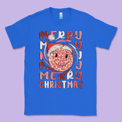 Merry Christmas Smiling Face Classic Tee Designed By Maliassmallbusiness