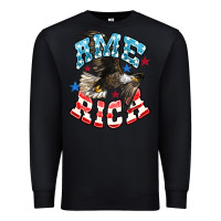 Black American Eagle Premium Sweatshirt - HowdyJamesFarm