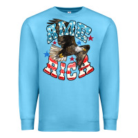 Ocean Blue American Eagle Premium Sweatshirt - HowdyJamesFarm