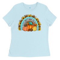 Baby Blue Fall rainbow Ladies Tee - Artiststas