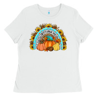 White Fall rainbow Ladies Tee - Artiststas
