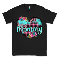 Black mommy leopard turquoise heart Classic Tee - JahusDesignShop