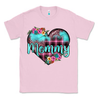 Bubblegum Pink mommy leopard turquoise heart Classic Tee - JahusDesignShop