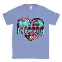 Colony Blue mommy leopard turquoise heart Classic Tee - JahusDesignShop