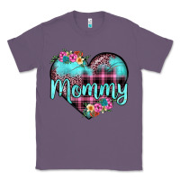 Lavender mommy leopard turquoise heart Classic Tee - JahusDesignShop