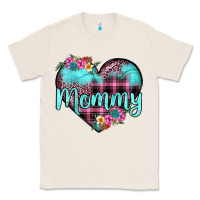Natural mommy leopard turquoise heart Classic Tee - JahusDesignShop