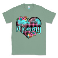 Sage mommy leopard turquoise heart Classic Tee - JahusDesignShop