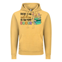 Vintage Mustard there is no such thing as too many books Vintage Hoodie - MaliasSmallBusiness