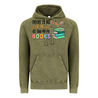 Vintage Olive there is no such thing as too many books Vintage Hoodie - MaliasSmallBusiness