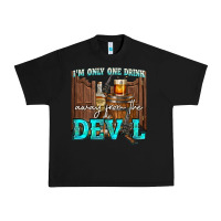 Black im only one drink Urban Heavy Tee - NancyCooperArtShop
