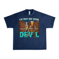 Navy im only one drink Urban Heavy Tee - NancyCooperArtShop