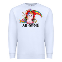 White Au-some Premium Sweatshirt - CowGirlArtShop