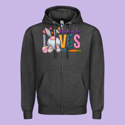 Oh How He Loves Us Zipper Hoodie Designed By Nancycooperartshop
