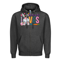 Charcoal Heather Oh how he loves us Zipper Hoodie - NancyCooperArtShop