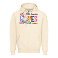 Sandshell Oh how he loves us Zipper Hoodie - NancyCooperArtShop