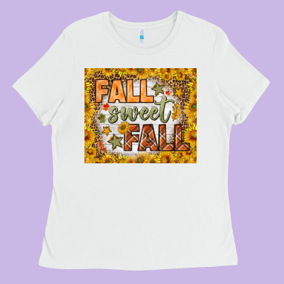 Fall Sweet Fall Mousepad Ladies Tee Designed By Bundleandbundleshop