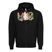 Black Hop rabbit Zipper Hoodie - NancyCooperArtShop