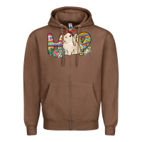 Chestnut Hop rabbit Zipper Hoodie - NancyCooperArtShop