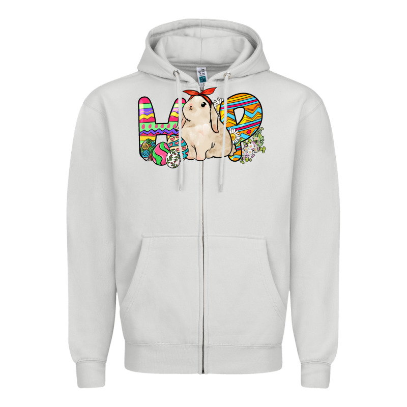 Hop Rabbit Zipper Hoodie by NancyCooperArtShop | Teevron