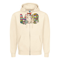 Sandshell Hop rabbit Zipper Hoodie - NancyCooperArtShop