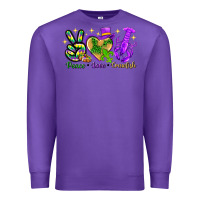Purple Peace Love Crawfish Premium Sweatshirt - HowdyJamesFarm