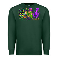 Sports Green Peace Love Crawfish Premium Sweatshirt - HowdyJamesFarm