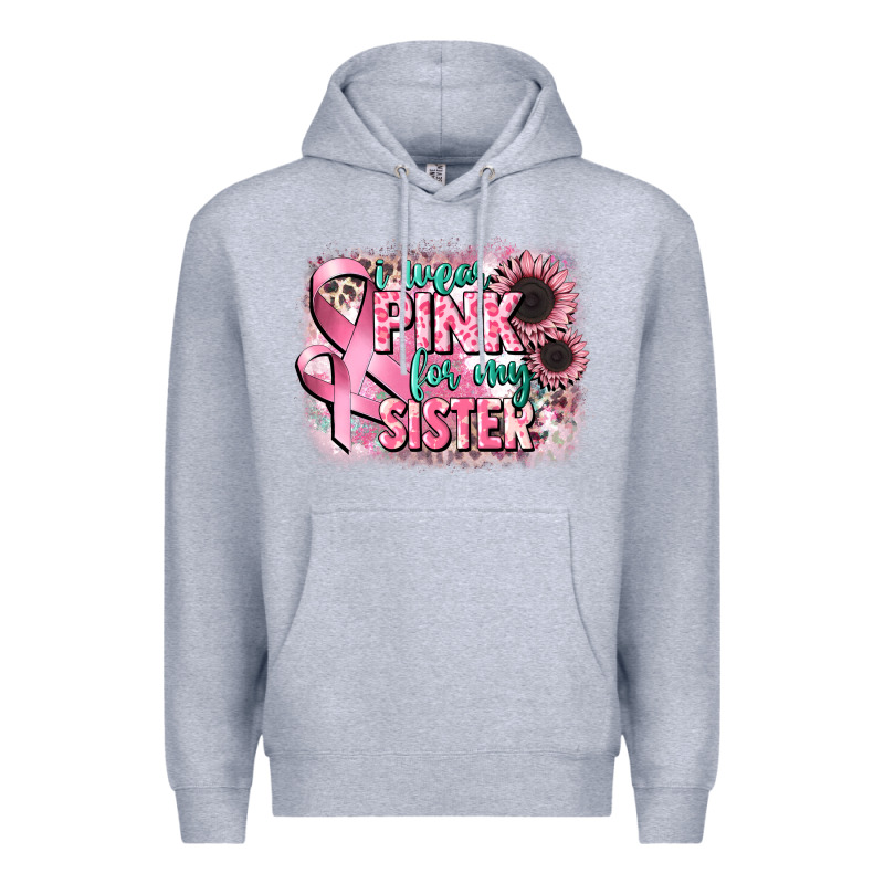 I Wear Pink For My Sister Premium Hoodie by CowGirlArtShop | Teevron