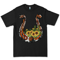 Black horseshoe sunflower Premium Tee - JahusDesignShop