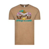 Vintage Coffee with god all things are possible Vintage Tee - NancyCooperArtShop