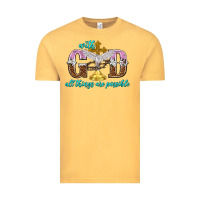 Vintage Mustard with god all things are possible Vintage Tee - NancyCooperArtShop