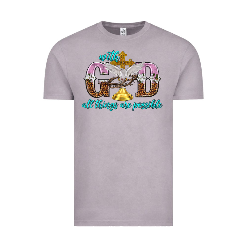 With God All Things Are Possible Vintage Tee by NancyCooperArtShop | Teevron
