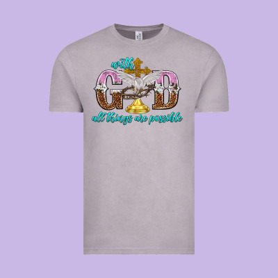 With God All Things Are Possible Vintage Tee Designed By Nancycooperartshop