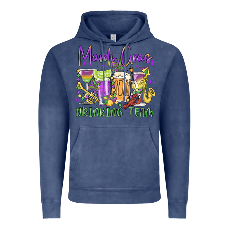 Mardi Gras Drinking Team Vintage Hoodie by MaliasSmallBusiness | Teevron
