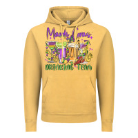 Vintage Mustard mardi gras drinking team Vintage Hoodie - MaliasSmallBusiness