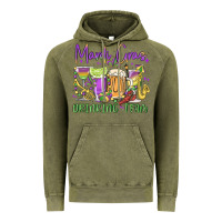 Vintage Olive mardi gras drinking team Vintage Hoodie - MaliasSmallBusiness