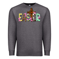 Charcoal Heather Easter crown of thorns Easter Day Premium Sweatshirt - HowdyJamesFarm