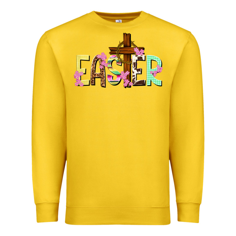 Easter Crown Of Thorns Easter Day Premium Sweatshirt by HowdyJamesFarm | Teevron